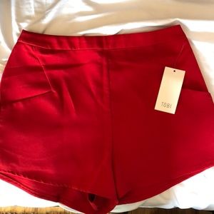 Red high waisted shorts NEW WITH TAGS! NEVER WORN!